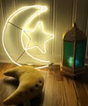 اضاءة هلال رمضان زينة للتعليق Ramadan Hanging Decoration Neon Moon Lantern - 687465