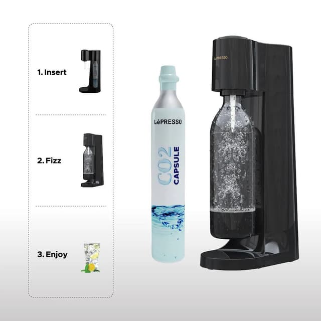 مكينة صنع المياه الغازية والصودا ليبريسو LePresso Sparkling Water Instant Carbonation Machine