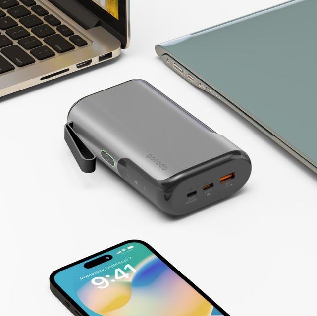 شاحن متنقل باور بانك 10000 مللي أمبير مع سبيكر بلوتوث مدمج بورودو Porodo Power Bank Speaker - SW1hZ2U6MTA4Njc0OA==