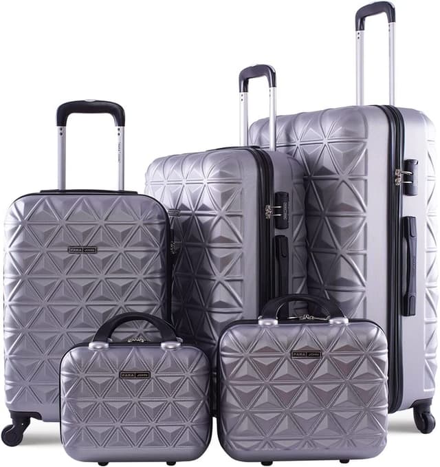 Para John 5-Pieces Hardside Travel Trolley Luggage Bag Set
