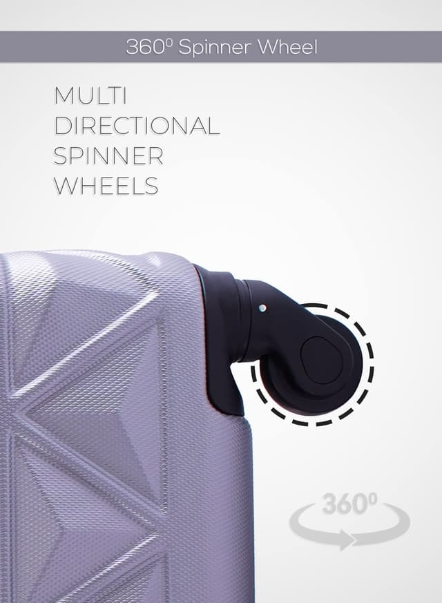 Para John 5-Pieces Hardside Travel Trolley Luggage Bag Set