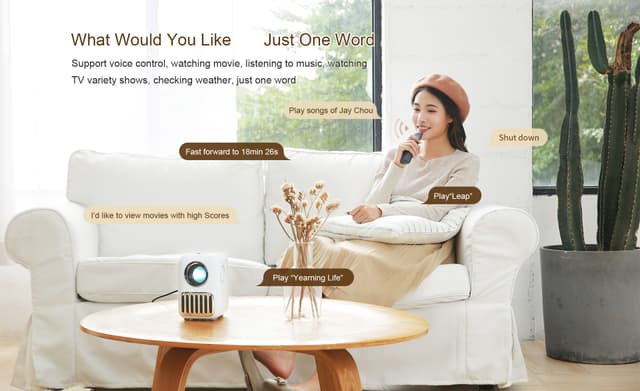 بروجكتر منزلي اندرويد ذكي وانبو تي 2 ار ماكس 120 بوصة Wanbo T2R Max Android 9.0 250 Ansi Lumens