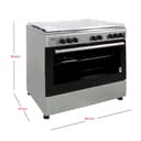 فرن غاز تركي 5 عيون نوبل 90x60 سم Nobel Gas Cooker Stainless Steel