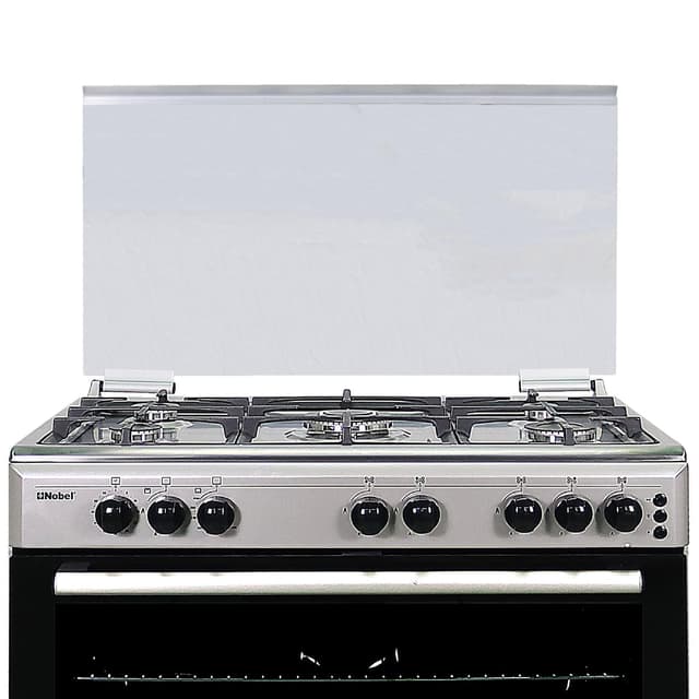 فرن غاز تركي 5 عيون نوبل 90x60 سم Nobel Gas Cooker Stainless Steel