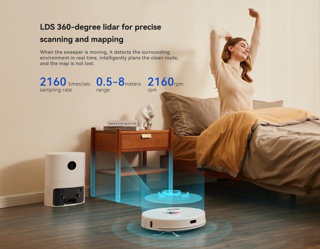 مكنسة روبوت التنظيف مع صندوق للغبار ليدستو Lydsto S1 Robot Vacuum ＆ Mop - SW1hZ2U6MTMyNTY1OA==