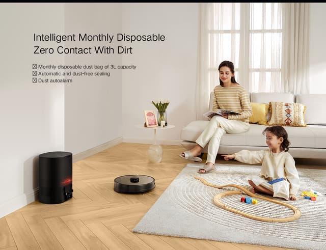 مكنسة روبوت التنظيف مع صندوق للغبار ليدستو Lydsto S1 Robot Vacuum ＆ Mop