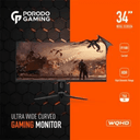 Porodo Gaming Ultra Wide-Curved Monitor 34″