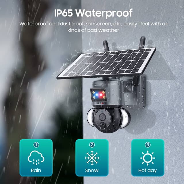 Wireless PTZ Solar Security Camera 4G  