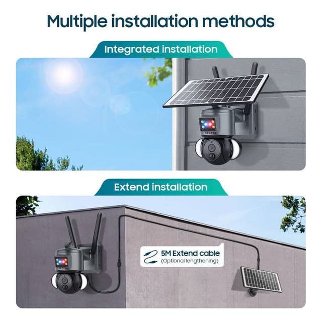 Wireless PTZ Solar Security Camera 4G  