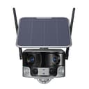 Solar Security Camera 4G Wireless Outdoor Dual Lens Panoramic