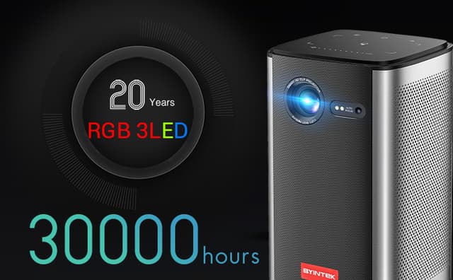 بروجكتر لاسلكي أندرويد باينتك 8000 مللي أمبير 180 بوصة BYINTEK P70 Mini DLP Android Projector