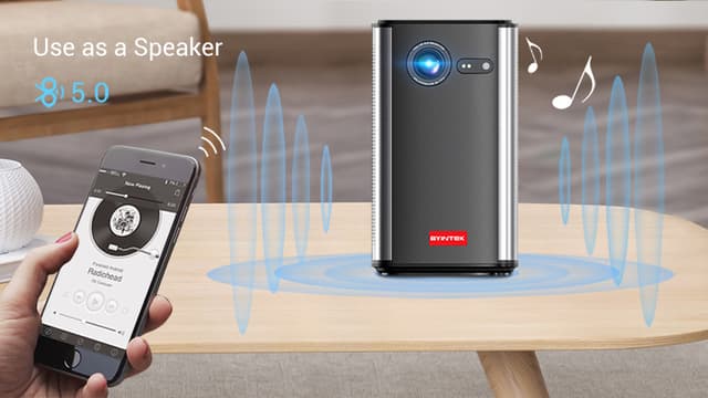 بروجكتر لاسلكي أندرويد باينتك 8000 مللي أمبير 180 بوصة BYINTEK P70 Mini DLP Android Projector