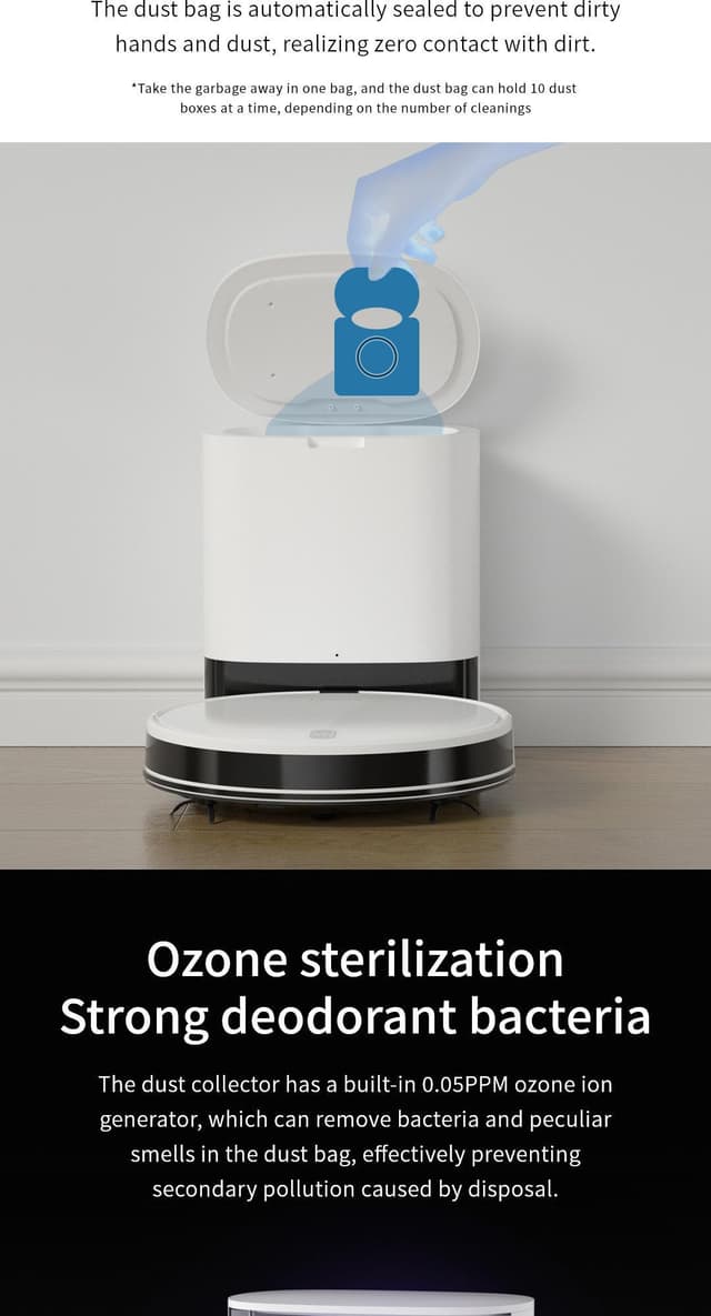 مكنسة روبوت التنظيف مع صندوق غبار ليدستو جي 2 الذكية Lydsto G2 Sweep Mop Robot Vacuum Cleaner