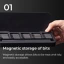 عدة مفك براغي كهربائي صغير 25 قطعة باورولوجي Powerology 25 in 1 Electric Screwdriver Set with Aluminum Alloy