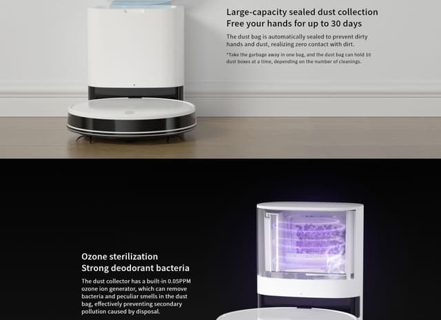 مكنسة روبوت التنظيف مع صندوق غبار ليدستو جي 2 الذكية Lydsto G2 Sweep Mop Robot Vacuum Cleaner