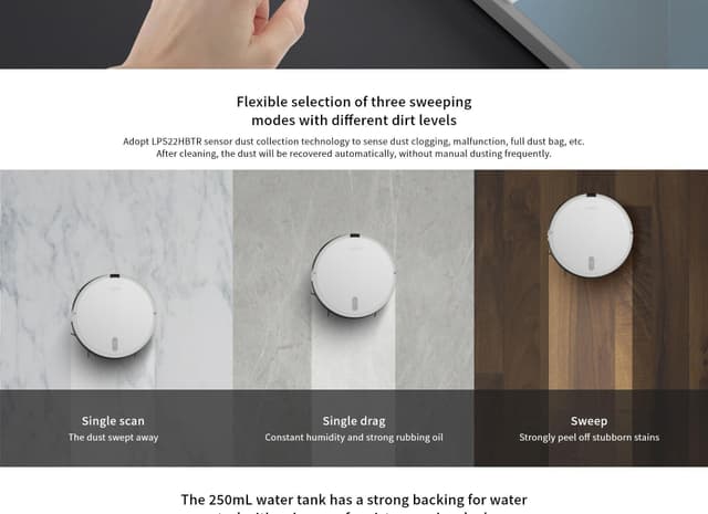 مكنسة روبوت التنظيف مع صندوق غبار ليدستو جي 2 الذكية Lydsto G2 Sweep Mop Robot Vacuum Cleaner