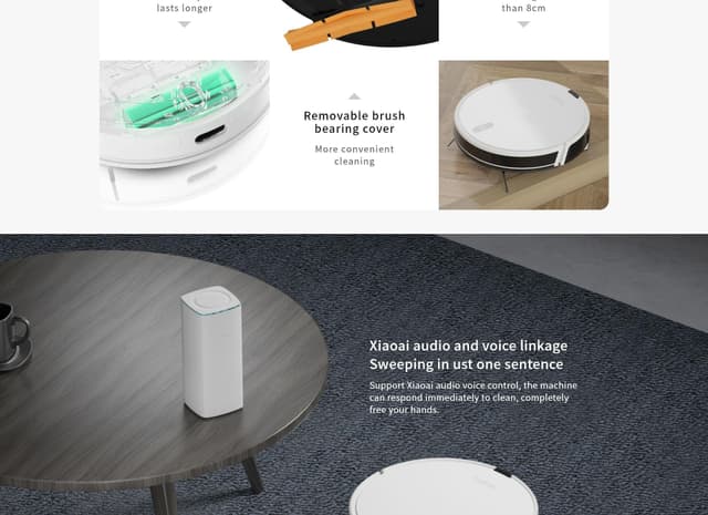 مكنسة روبوت التنظيف مع صندوق غبار ليدستو جي 2 الذكية Lydsto G2 Sweep Mop Robot Vacuum Cleaner