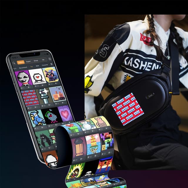 حقيبة كتف ذكية ديفوم بيكسو مع شاشة وتطبيق ذكي Divoom Pixoo SlingBag-C