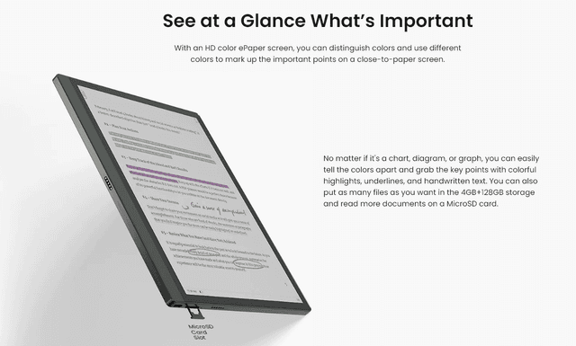 جهاز تابلت بوكس تاب الترا سي الذكي رامات 4 جيجا - تخزين 128 جيجا BOOX Tab Ultra C Tablet