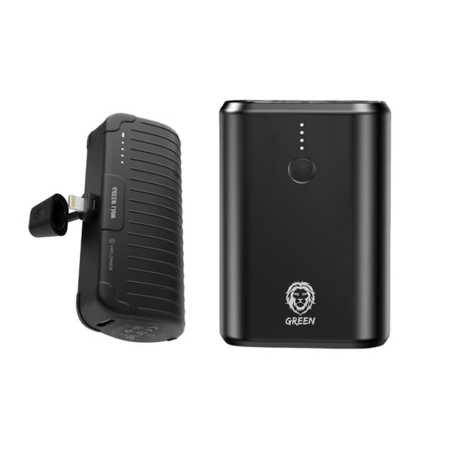 عرض شاحن متنقل باور بانك جرين قطعتين Green Lion 2 In 1 Power Bank Combo