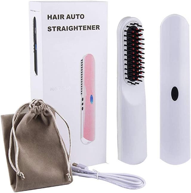 مشط اللحية الحراري 2600 مللي أمبير Cordless Hair Straightener Ionic Hair