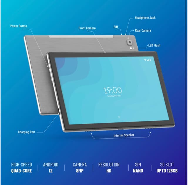 Porodo Ultra-Slim 10.1" Android Tablet