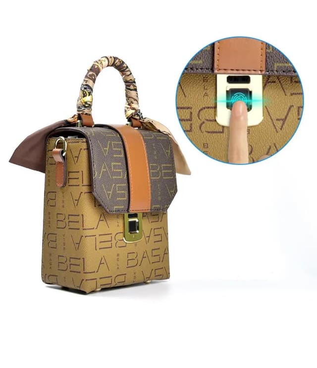 حقيبه نسائيه جلد بالبصمة Women's Smart Fingerprint Lock Bag