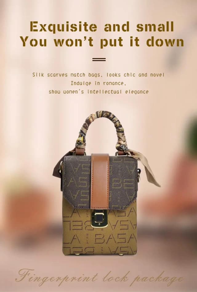 حقيبه نسائيه جلد بالبصمة Women's Smart Fingerprint Lock Bag