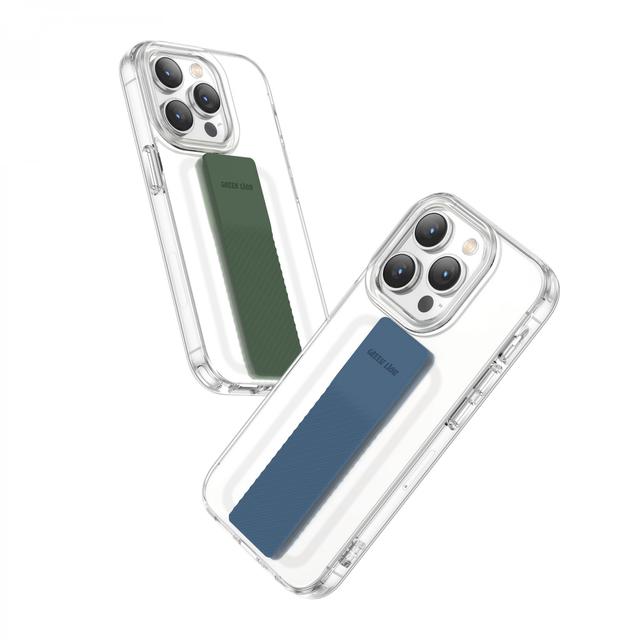 Green Lion Green London Slim Hybrid Case with Elastic Grip Band for iPhone 14 Pro Max ( 6.7" ) - Blue [ GNLC14PMBL ] - SW1hZ2U6MTM3ODU3OA==