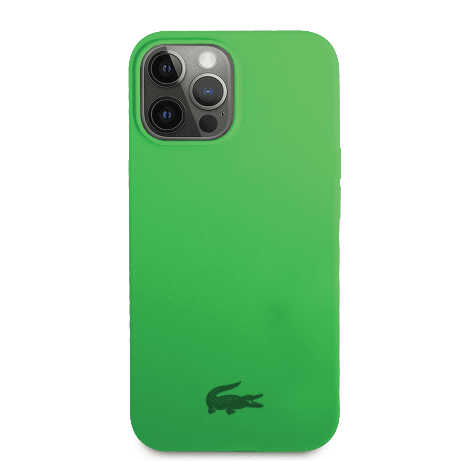 كفر حماية ايفون 14 برو سيليكون أخضر لاكوست Lacoste HC Liquid Silicone & Microfiber Glossy Printing Logo Case For iPhone 14 Pro Green