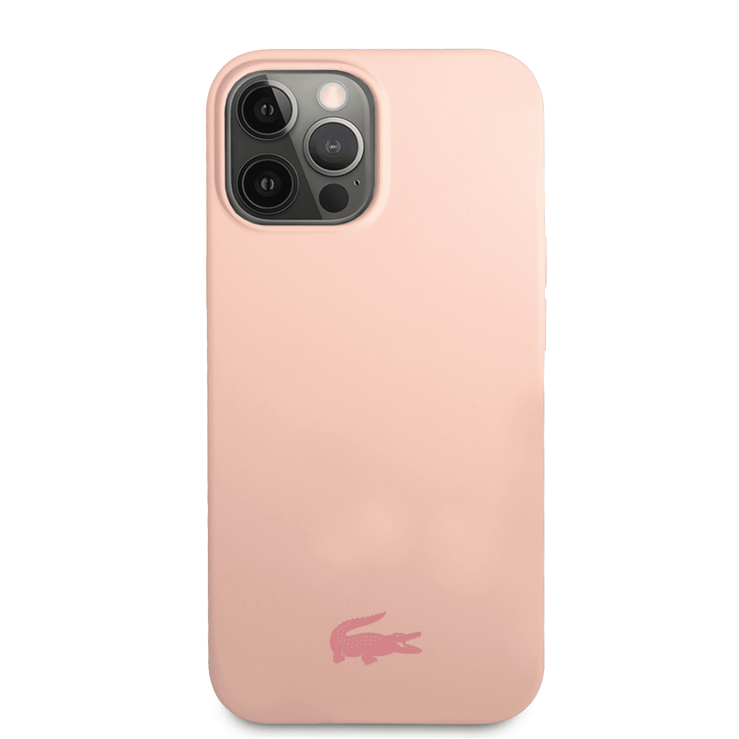 Lacoste HC Liquid Silicone & Microfiber Glossy Printing Logo Case For iPhone 14 Pro Max - Pink [ LCHCP14XSI ]