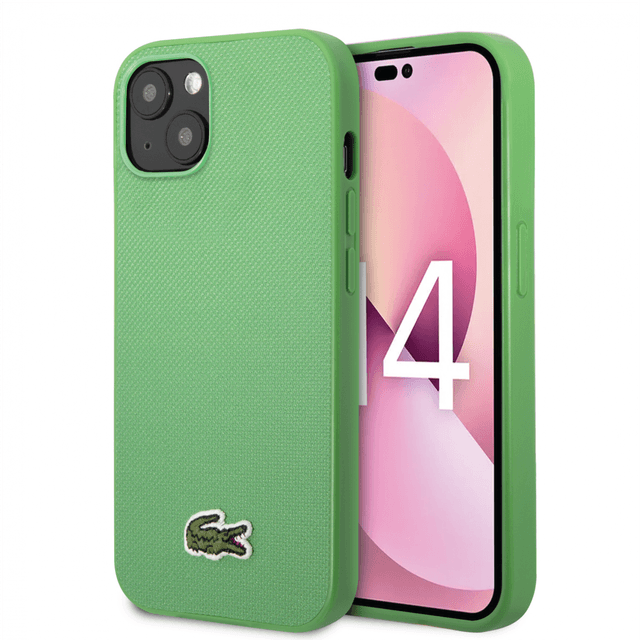 Lacoste Hard Case Iconic Petit Pique PU Woven Logo Estragon For iPhone 14 Plus - Green [ LCHCP14MPVCN ] - SW1hZ2U6MTM5MjYxOA==