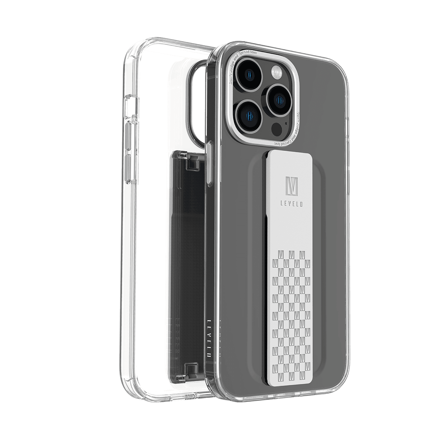 Levelo Graphia iPhone 14 Pro Max IMD Clear Case - Silver [ LVLGRAPHIA14PM-SL ]