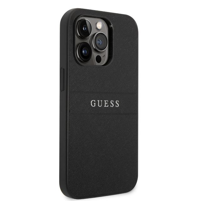 Guess PU Saffiano Hard Case for iPhone 14 Pro (6.1") - Black [ GUHCP14LPSASBBK ] - SW1hZ2U6MTM4NDM0OA==