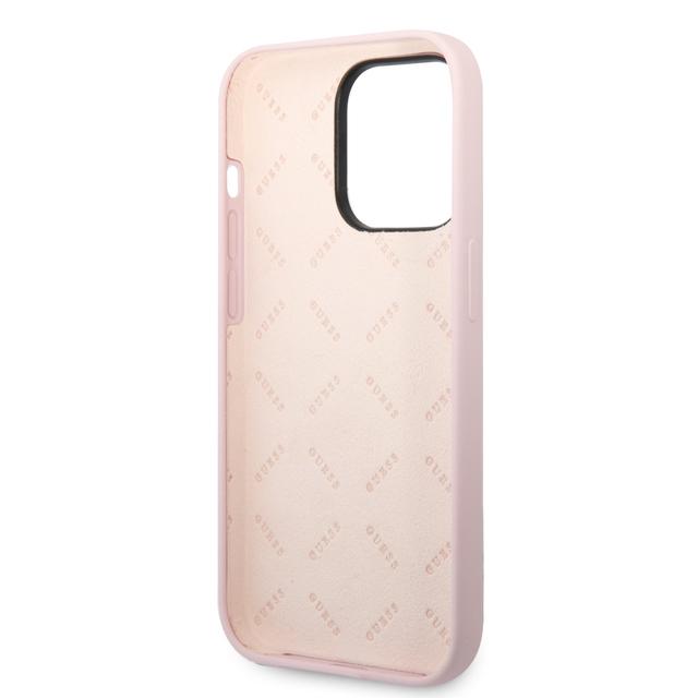 Guess Silicone Line & Triangle Hard Case for iPhone 14 Pro (6.1") - Purple [ GUHCP14LSLTGU ] - SW1hZ2U6MTM4NDU3MA==