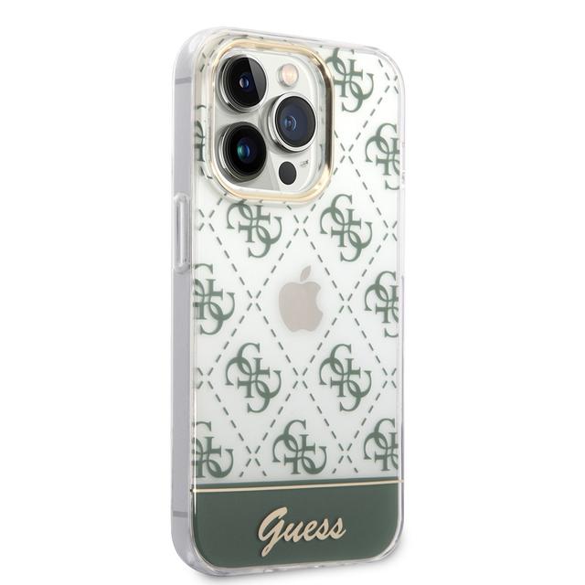 Guess 4G Electro Script Hard Case for iPhone 14 Pro (6.1") - Kaki [ GUHCP14LHG4MHA ] - SW1hZ2U6MTM4NTExOQ==