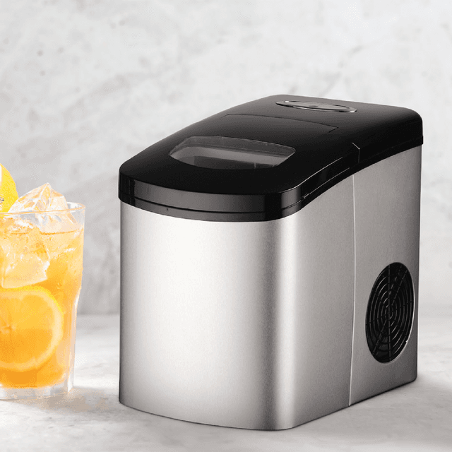 Porodo Lifestyle Ice Maker - Stainless Steel Black [ PD-LSICEM-BK ] - SW1hZ2U6MTM5NjY0Mw==