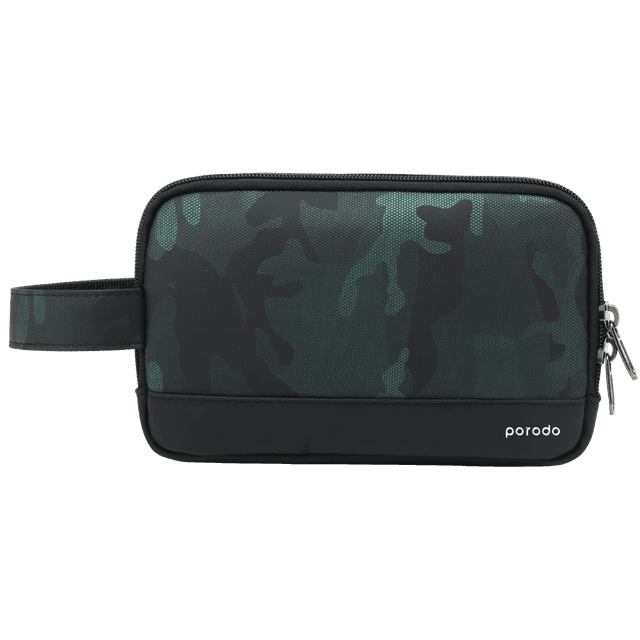 Porodo Lifestyle Multi-Compartment Camouflage Storage Bag 8.2" - Green [ PD-BGCAMO82-GN ] - SW1hZ2U6MTM5NjY1NQ==