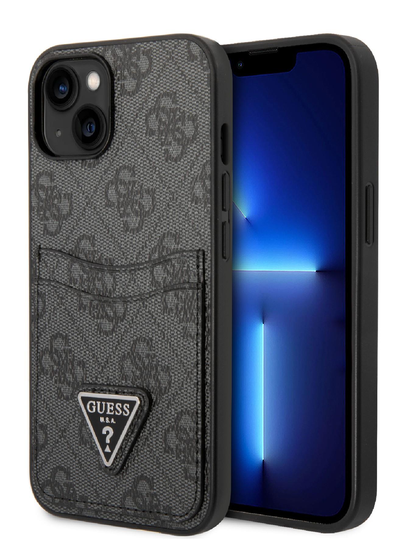 Guess 4G Double Card Triangle Hard Case for iPhone 14 Plus (6.7") - Black [ GUHCP14MP4TPK ]