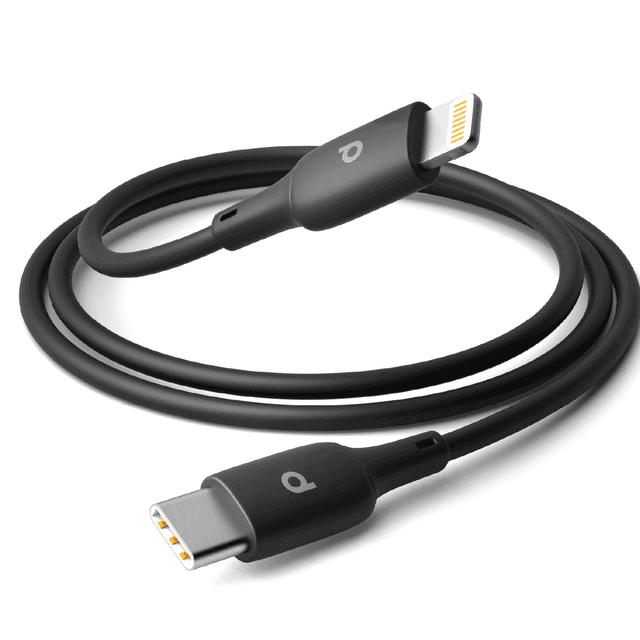 Porodo Blue PVC Type-C to Lightning Cable 1M 20W - Black [ PB-UC1MLC-BK ] - SW1hZ2U6MTM5NzA3MQ==