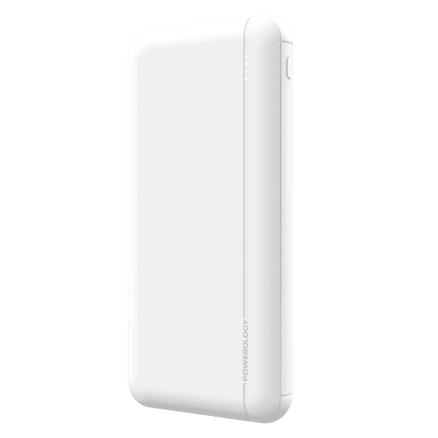 Powerology 10000mAh PD QC polymer Power Bank - White [ PPBCHA14-WH ] - SW1hZ2U6MTM5NzM2Mw==