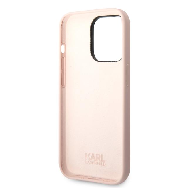 كفر جوال ايفون 14 برو ماكس سيليكون لون وردي من كارل لاغرفيلد Karl Lagerfeld Silicone Karl`s Head Hard Case for iPhone 14 Pro Max - SW1hZ2U6MTM5MDk0MA==