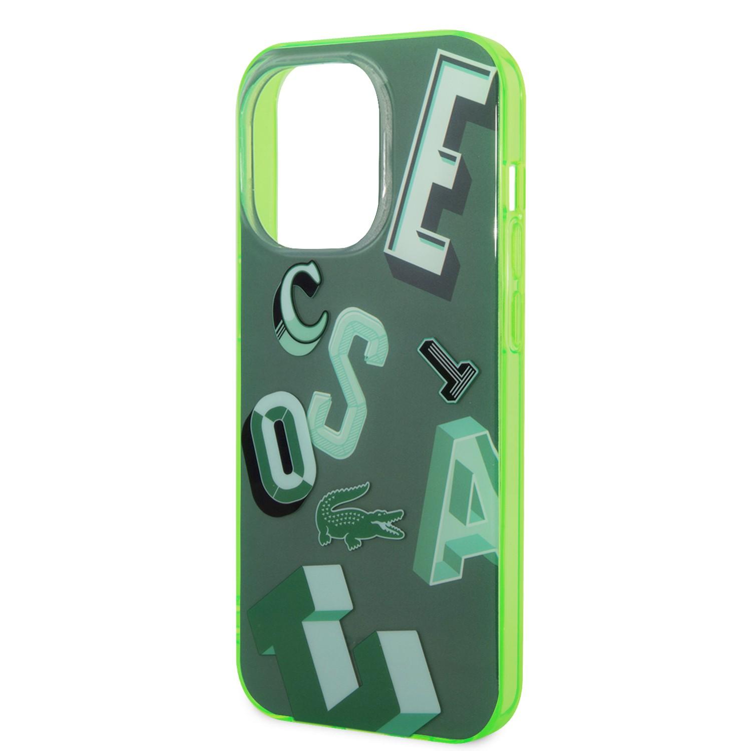 Lacoste HC IML Double Layer & Dyed Bumper Lettrines Case For iPhone 14 Pro - Green [ LCHCP14LULEN ]