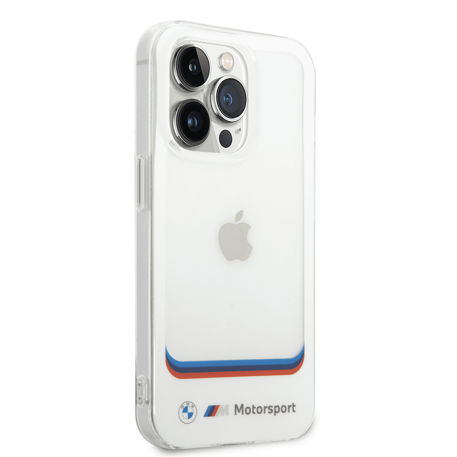 BMW Motorsport Collection PC/TPU IML Case Big Square Transparent Area And Printed Bottom Logo For iPhone 14 Pro Max - White [ BMHCP14X22HMCH ]