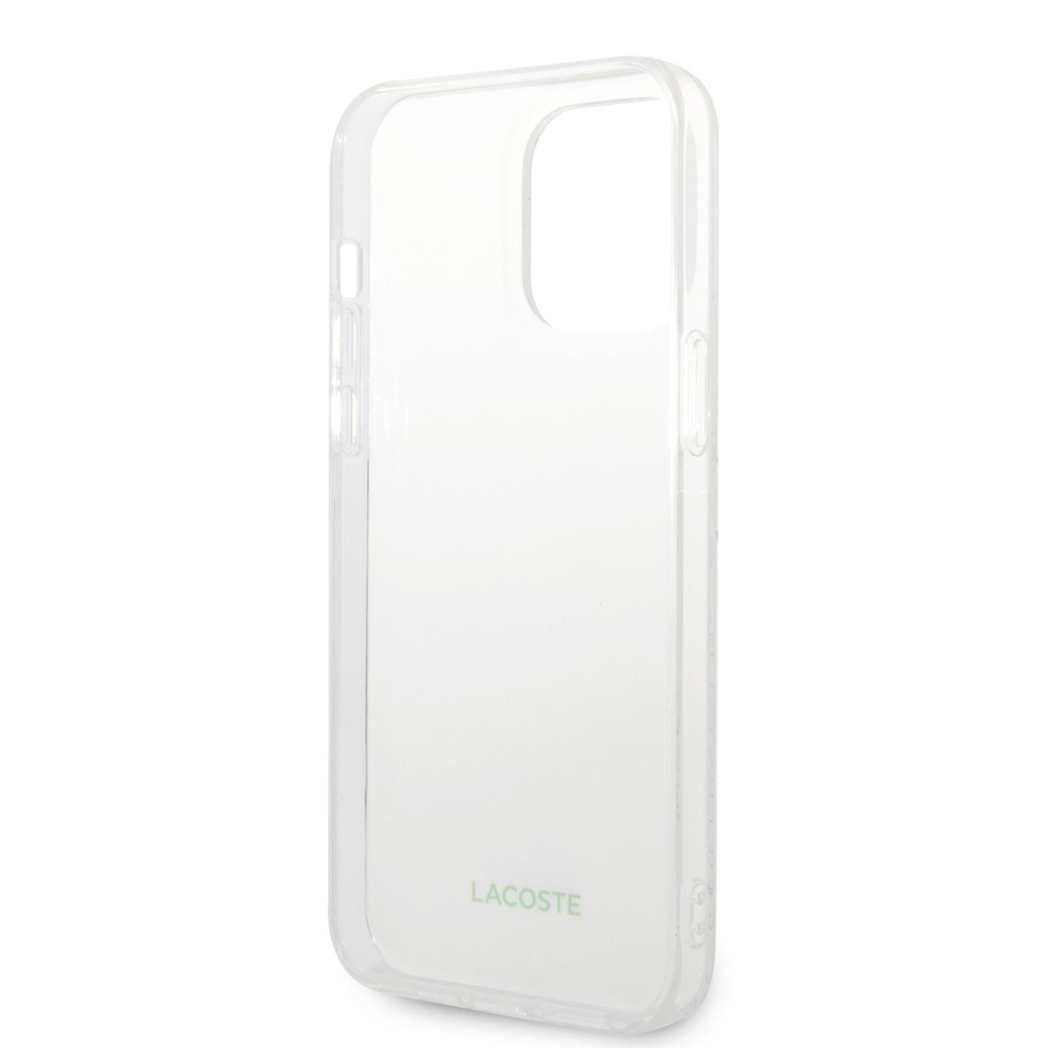 Lacoste HC IML Double Layer & Dyed Bumper Signature Pattern Case For iPhone 14 Pro Max - White [ LCHCP14XUSIH ]