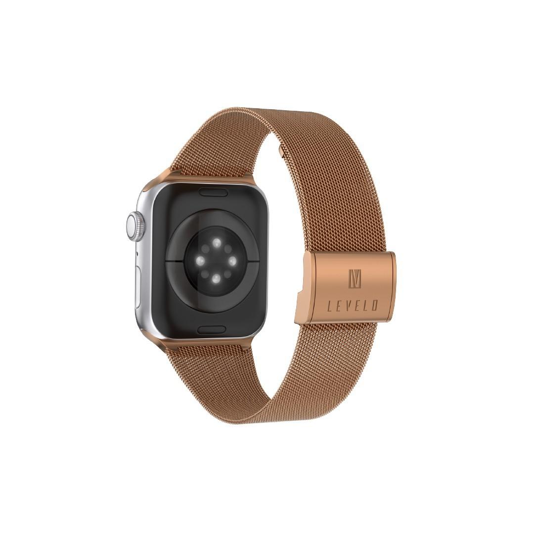 Levelo Double Milanese Watch Strap For Apple Watch 38 / 40 / 41mm - Rose Gold [ LVLMILSTP41-RSGD ]