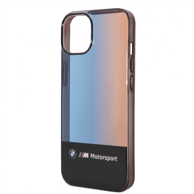 BMW Motorsport Collection PC/TPU IML Case With Printed Middle Tricolor Fading Stripe For iPhone 14 Plus - Black [ BMHCP14M22HMGK ] - SW1hZ2U6MTM2NjYwOA==