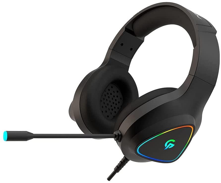 سماعات قيمنق سلكية مع مايكرفون بورودو Porodo Gaming E-Sports High Definition RGB Headphone