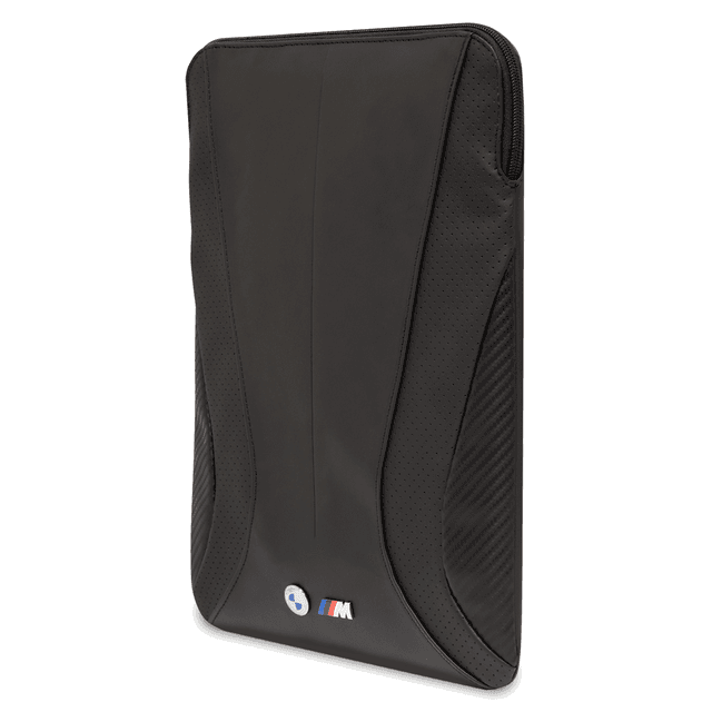 BMW PU Leather 14" Sleeve With Carbon Edges And Perforated Curves - Black [ BMCS14SPCTFK ] - SW1hZ2U6MTM2Njg1Ng==