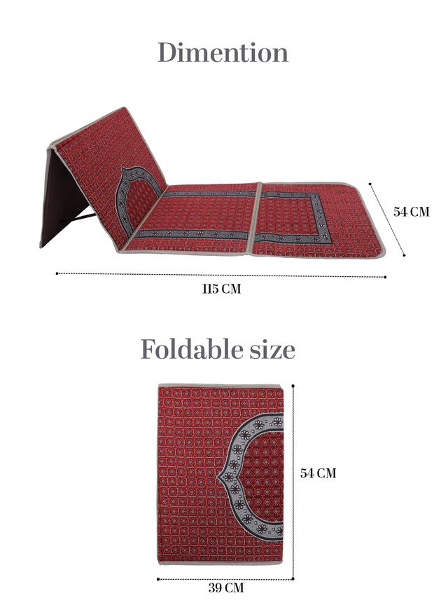 Noor-1 Foldable Prayer Mat And Backrest - SW1hZ2U6MTQwMjAzMg==